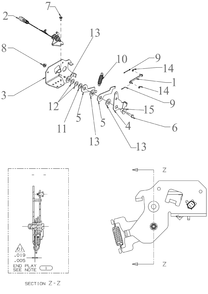 Lapbar Control (Lh) Diagram and Parts List for ZT1-42E (34BBA2CS710)(2022) Cub Cadet Lawn Tractor